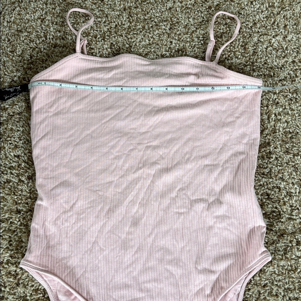 Old Navy size M tall ribbed light pink body suit with adjustable straps VGUC - Picture 2 of 5